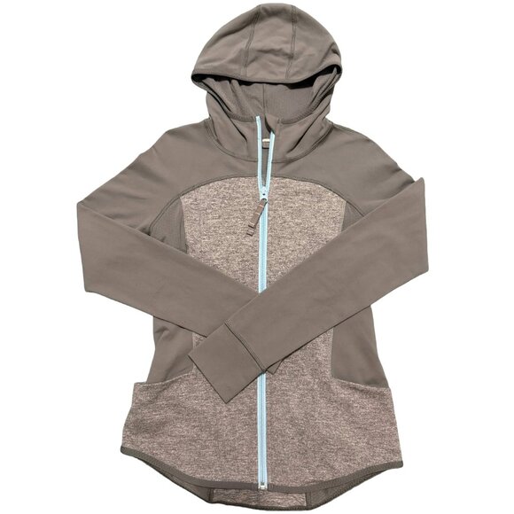 Ivivva Lululemon Ready to Perform Jacket Girls 14 Gray Full Zip Hooded - Picture 1 of 5